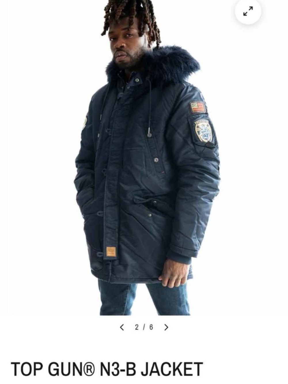 Men's N3-B Navy Fur-Trim Parka Jacket